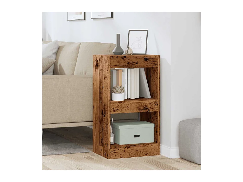 Bibliothèque | Etagère de rangement | Meuble de rangement vieux bois 40x30x72 cm