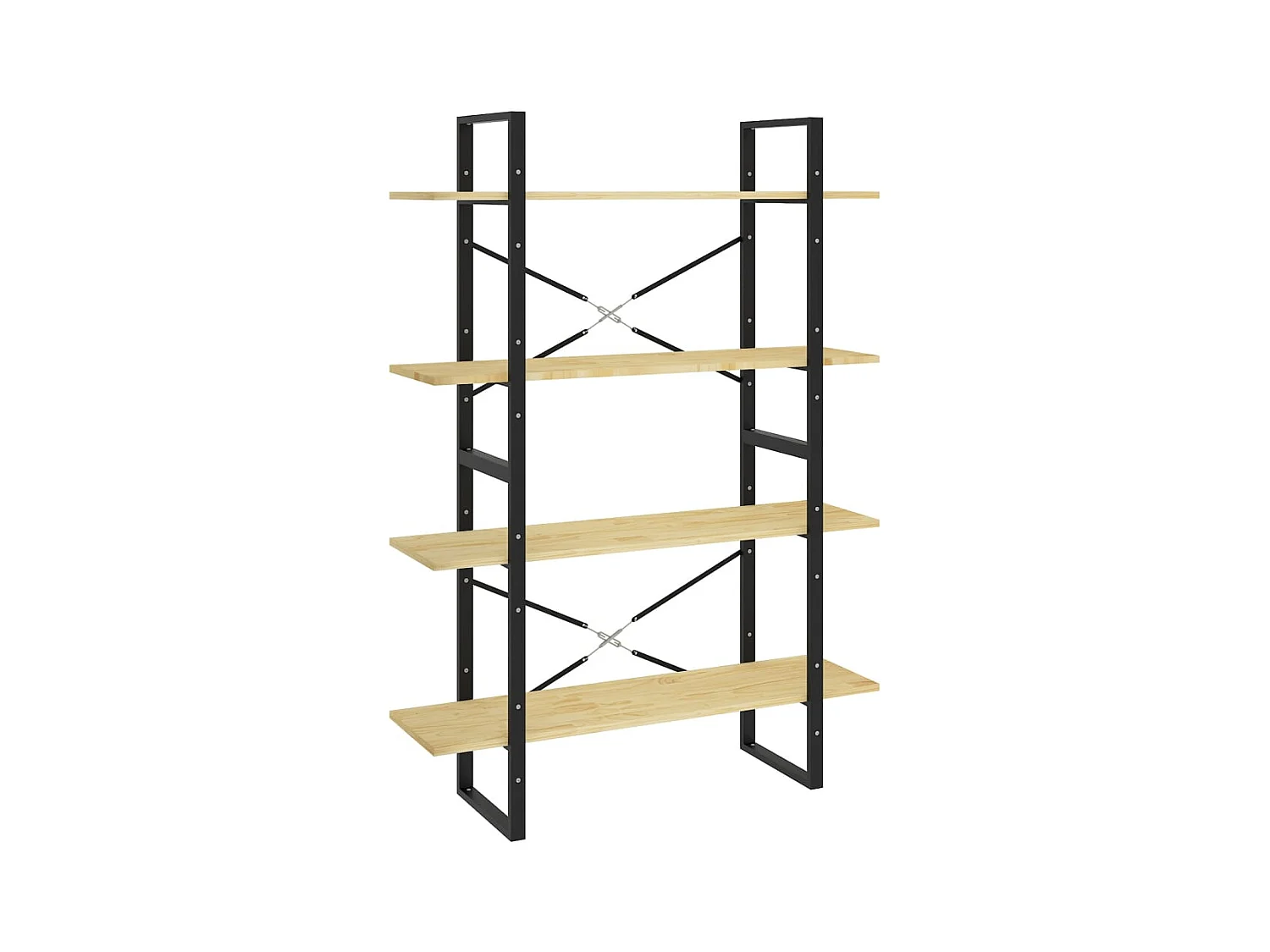 Bibliothèque | Etagère de rangement | Meuble de rangement à 4 niveaux 100x30x140 cm Bois de pin massif