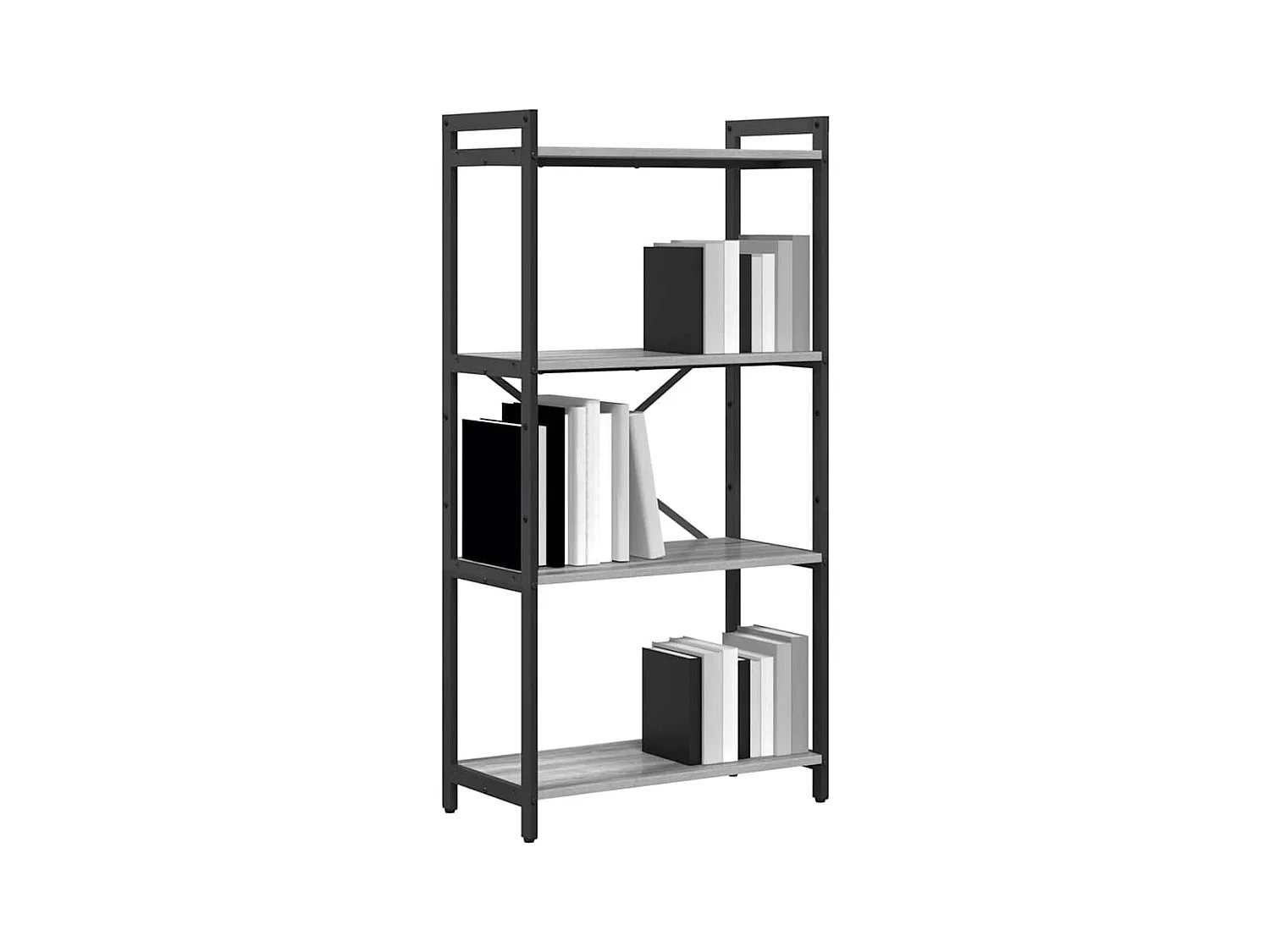 Bibliothèque | Etagère de rangement | Meuble de rangement Sonoma gris 60 x 30 x 118 cm Bois d'ingénierie