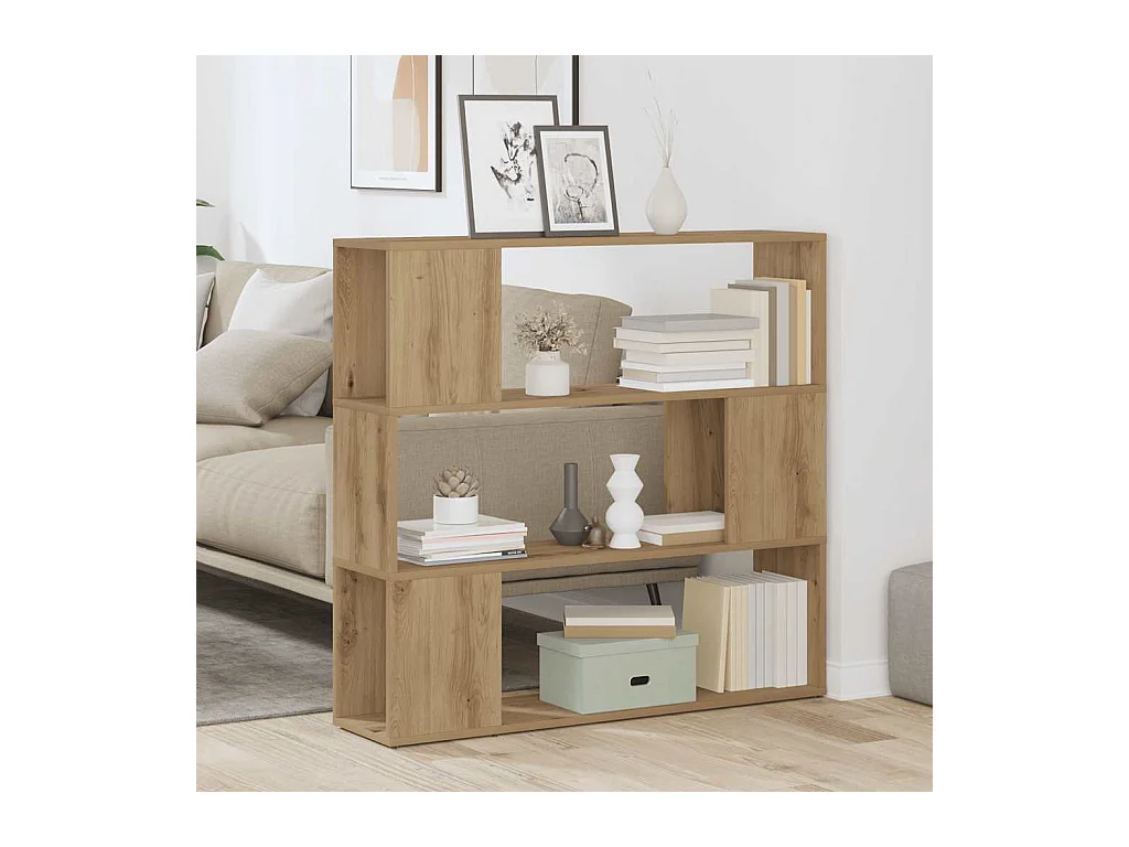 Bibliothèque | Etagère de rangement | Meuble de rangement chêne artisanal 100x24x94 cm