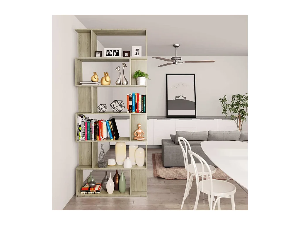 Bibliothèque | Etagère de rangement | Meuble de rangement Chêne sonoma Bois d'ingénierie