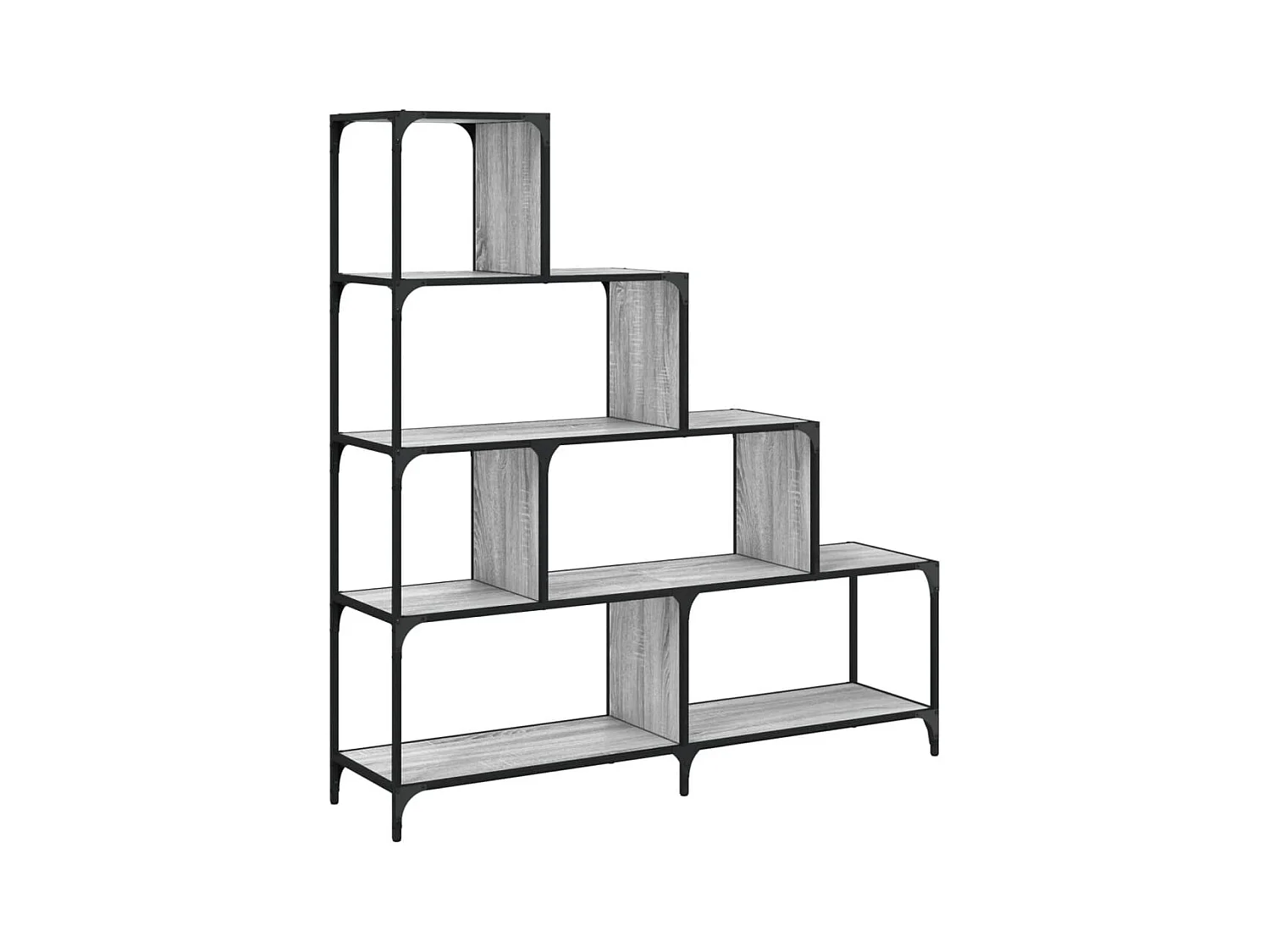Bibliothèque | Etagère de rangement | Meuble de rangement à 4 niveaux sonoma gris bois d'ingénierie
