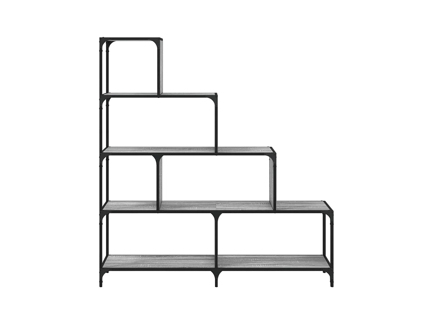 Bibliothèque | Etagère de rangement | Meuble de rangement à 4 niveaux sonoma gris bois d'ingénierie