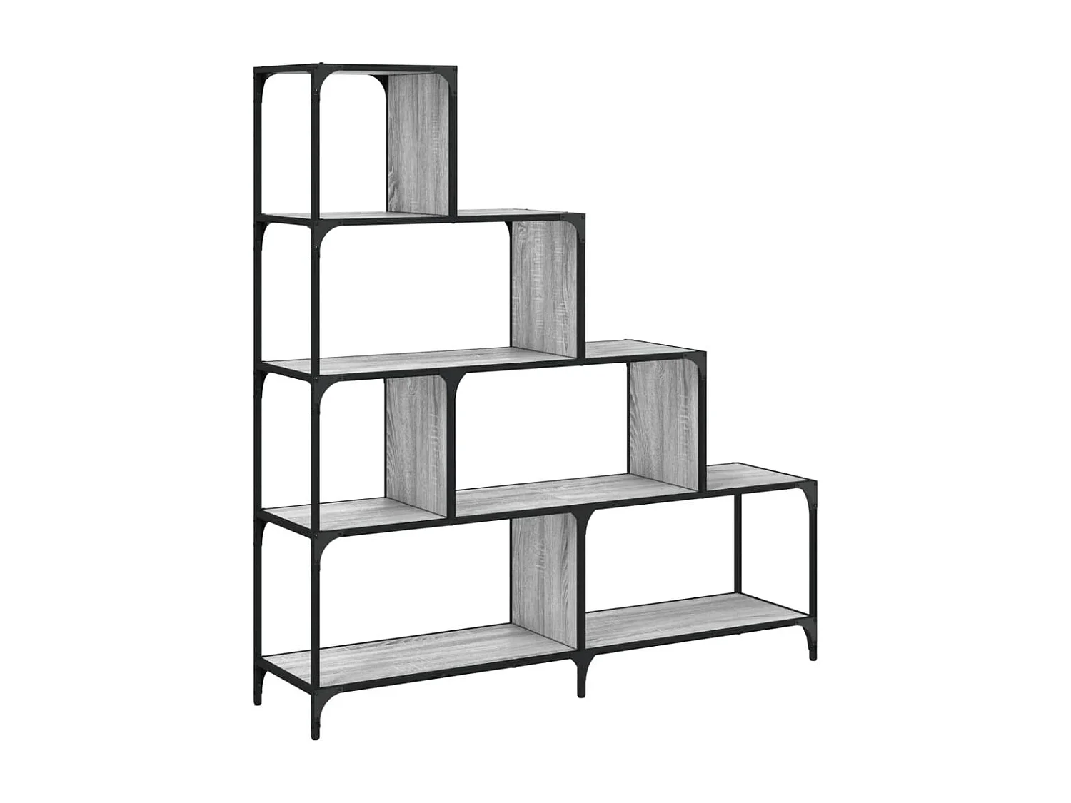 Libreria | Scaffale | Mobile di stoccaggio 4 Ripiani Grigio Sonoma 139x33,5x149 Legno Multistrato