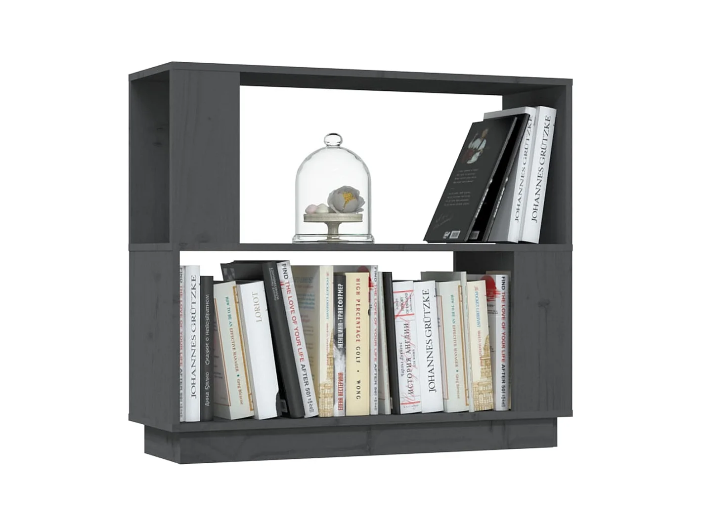 Bibliothèque | Etagère de rangement | Meuble de rangement Gris 80x25x70 cm Pin massif