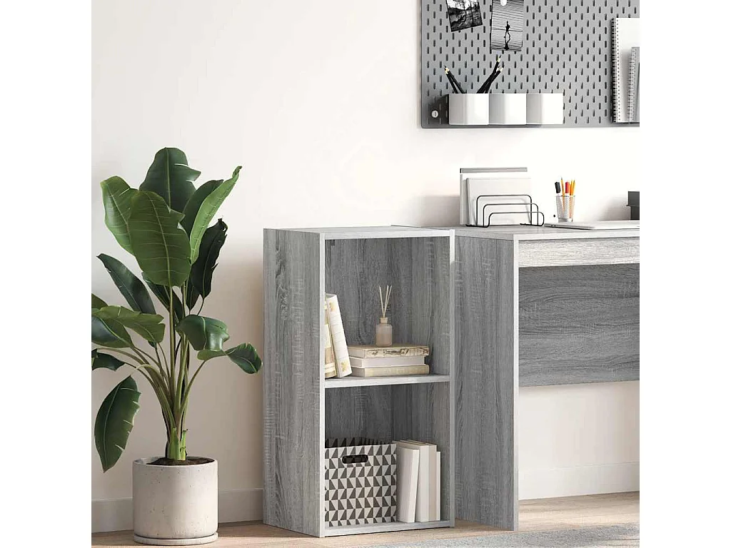 Libreria | Scaffale | Mobile di stoccaggio Grigio Sonoma 40x30x77 cm in Legno Multistrato