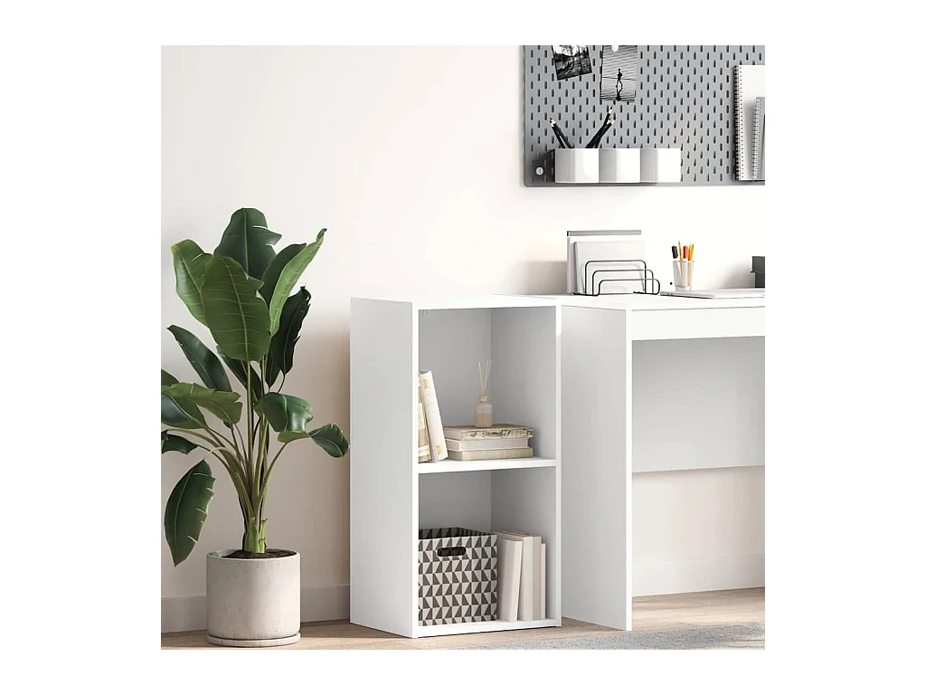Libreria | Scaffale | Mobile di stoccaggio Bianca 40x30x76,5 cm in Legno Multistrato