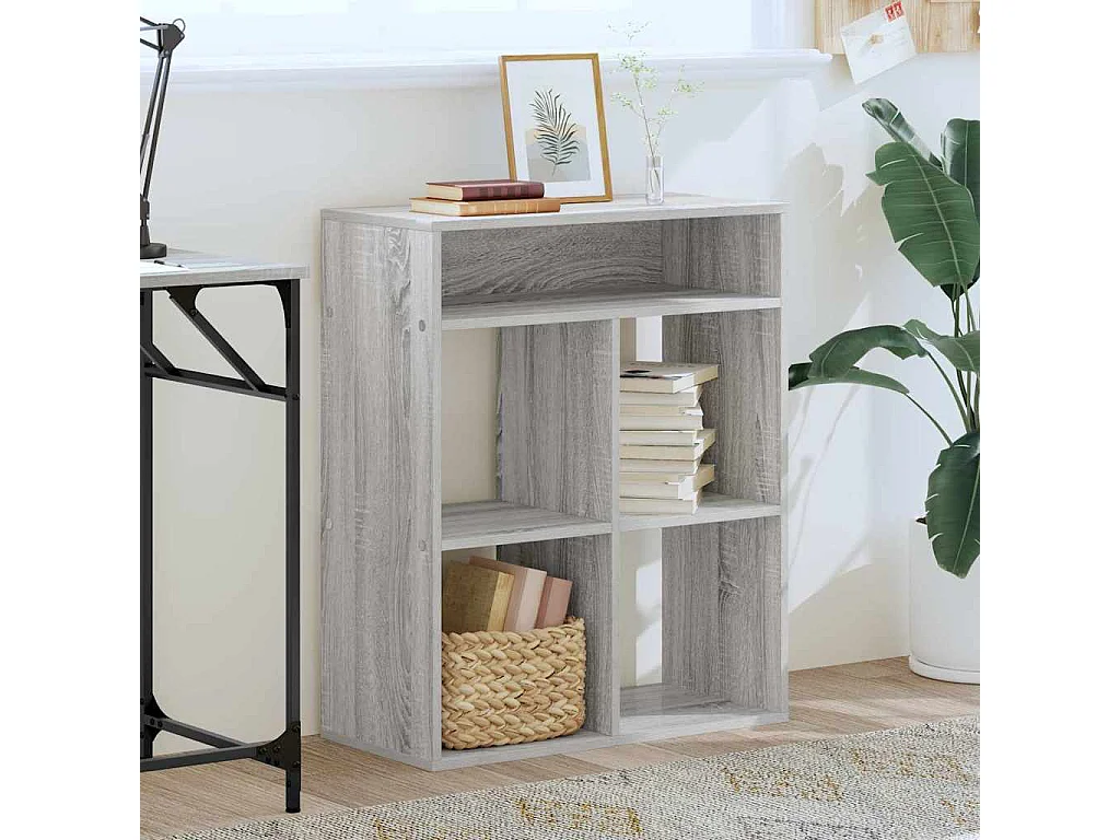 Bibliothèque | Etagère de rangement | Meuble de rangement sonoma gris 66x31x80 cm bois d'ingénierie