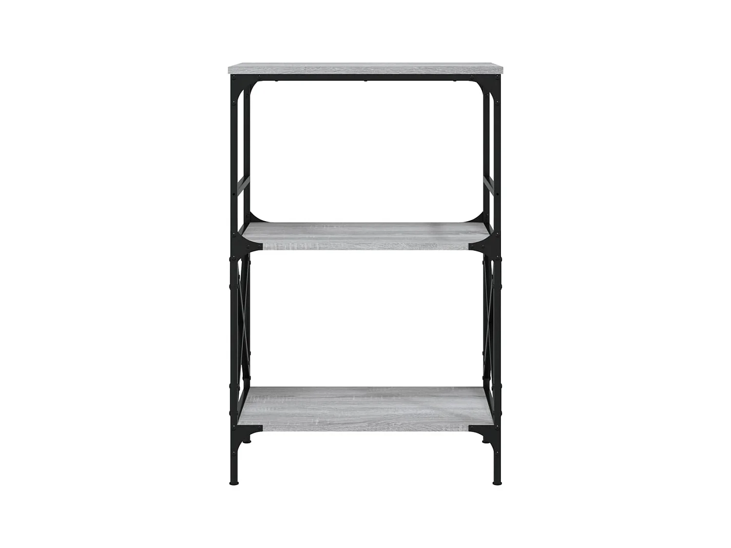 Bibliothèque | Etagère de rangement | Meuble de rangement à 3 niveaux sonoma gris 59x35x90,5 cm