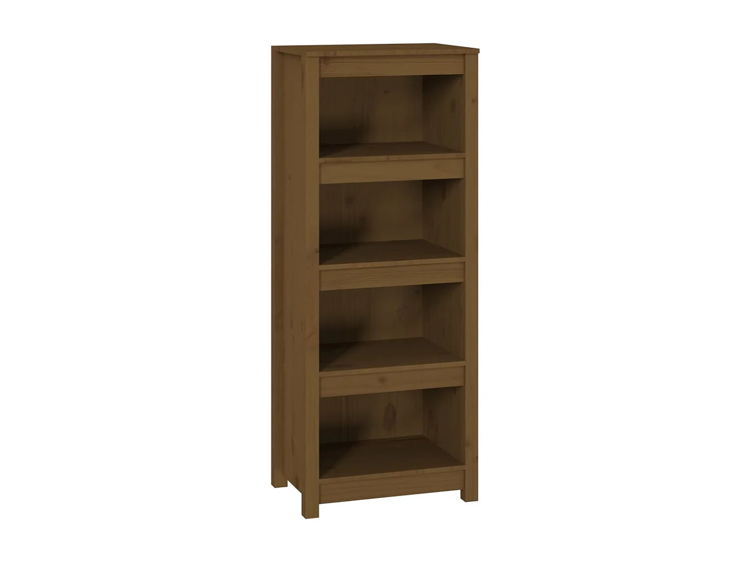 Libreria | Scaffale | Mobile di stoccaggio Marrone Ambra 50x35x125,5 cm in Legno Massello di Pino
