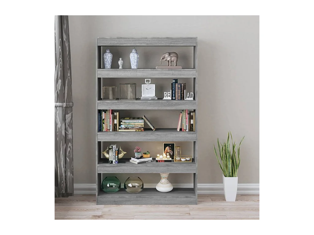 Bibliothèque | Etagère de rangement | Meuble de rangement sonoma gris 100x30x166 cm