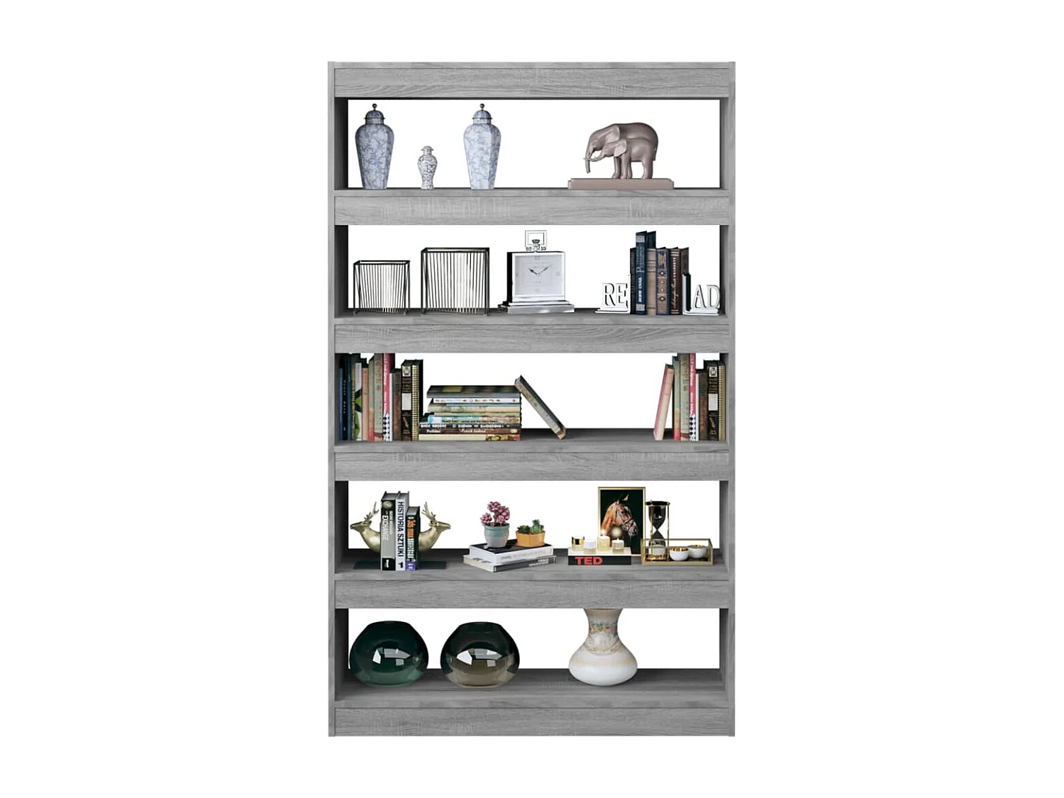 Libreria | Scaffale | Mobile di stoccaggio Divisorio Grigio Sonoma 100x30x166 cm