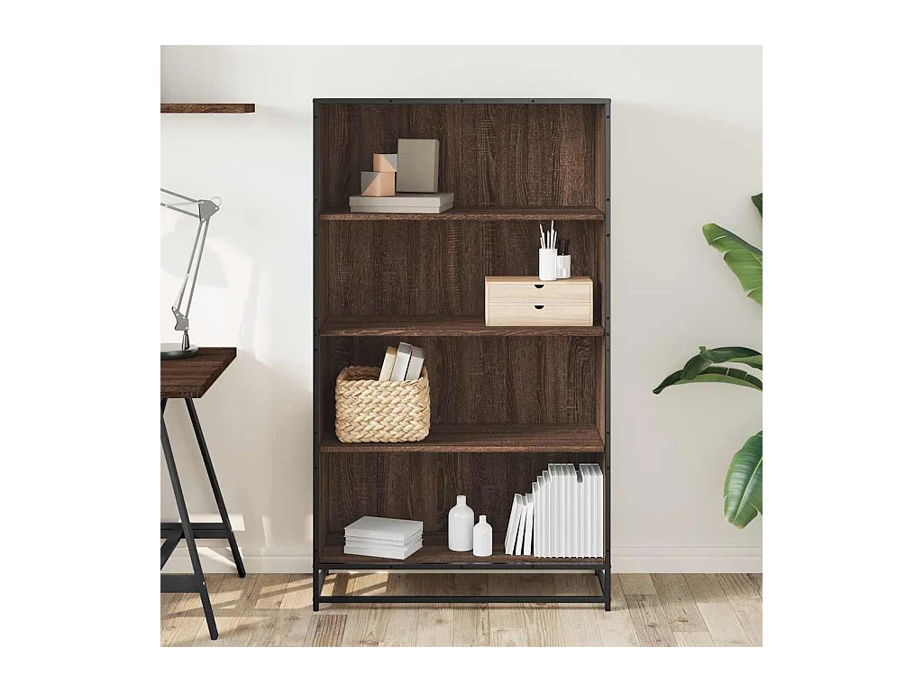 Bibliothèque | Etagère de rangement | Meuble de rangement chêne marron 80,5x35x139 cm bois d'ingénierie