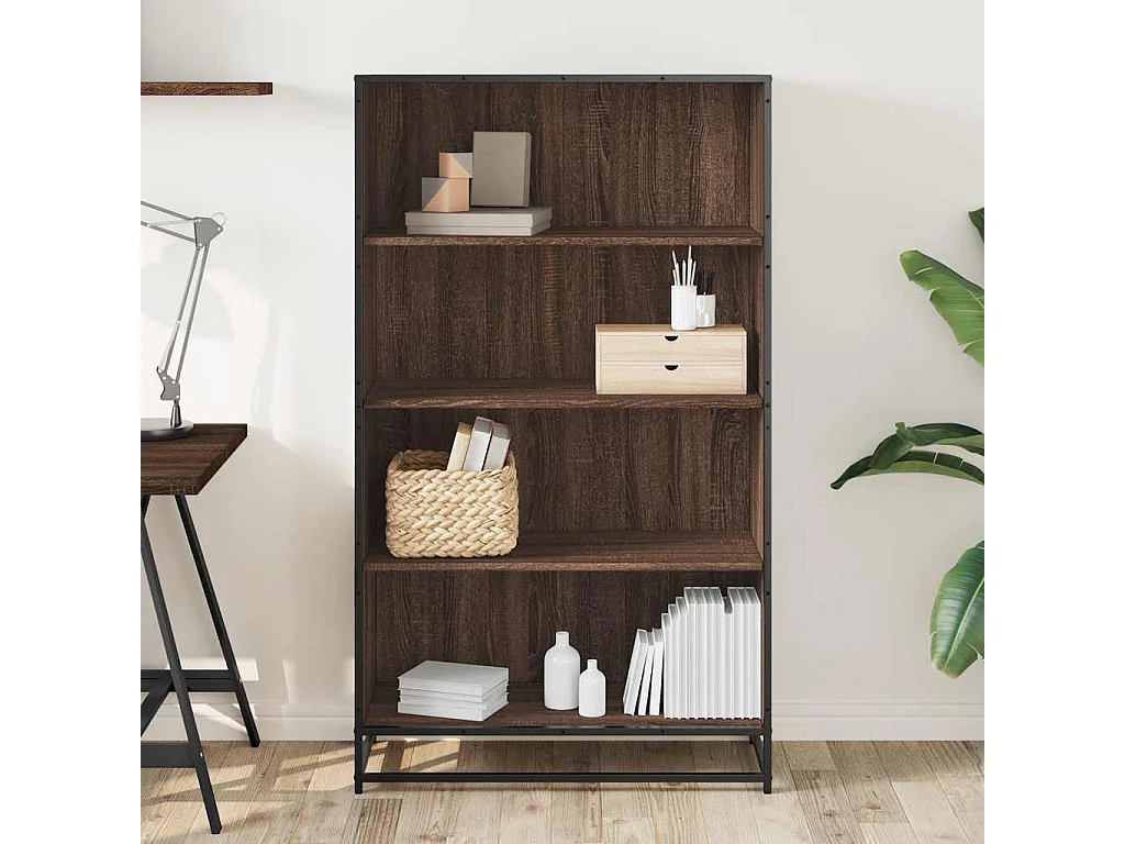 Libreria | Scaffale | Mobile di stoccaggio Rovere Marrone 80,5x35x139 cm in Truciolato