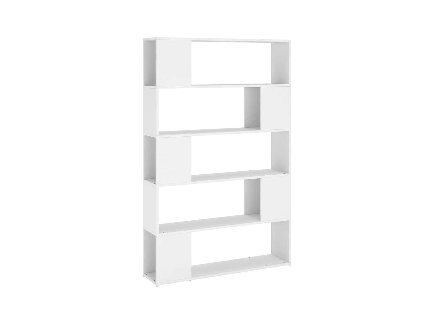 Bibliothèque | Etagère de rangement | Meuble de rangement Séparateur de pièce Blanc Bois d'ingénierie