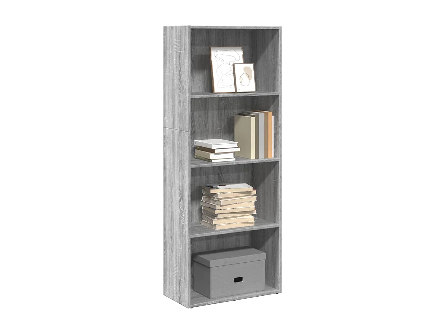 Libreria | Scaffale | Mobile di stoccaggio Grigio Sonoma 60x30x152 cm in Legno Multistrato