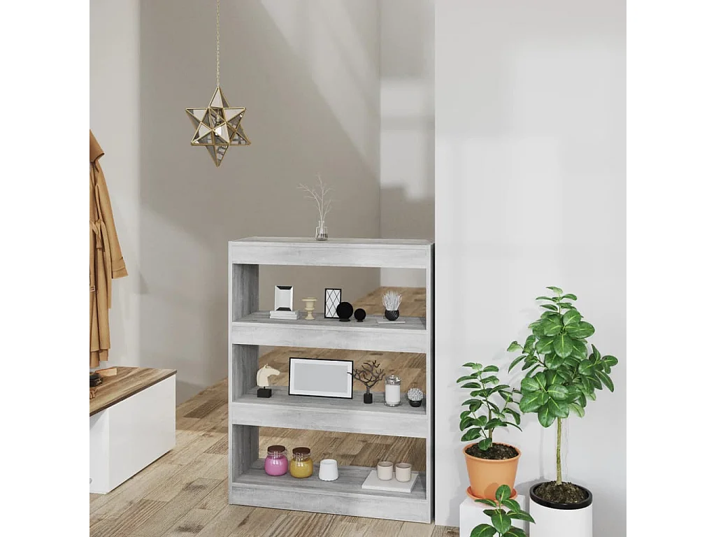 Bibliothèque | Etagère de rangement | Meuble de rangement sonoma gris bois d'ingénierie