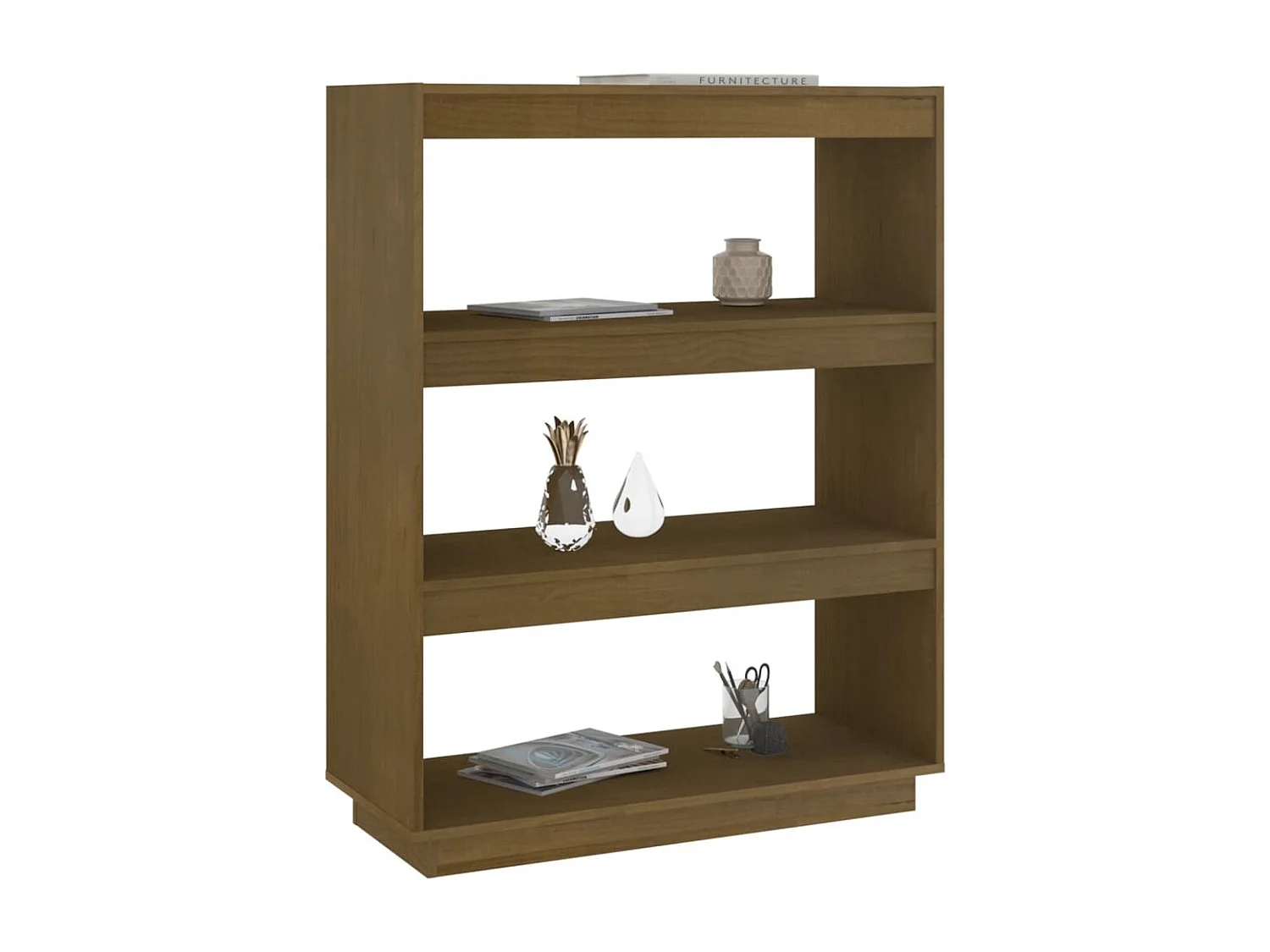 Bibliothèque | Etagère de rangement | Meuble de rangement Marron miel 80x35x103 cm Pin