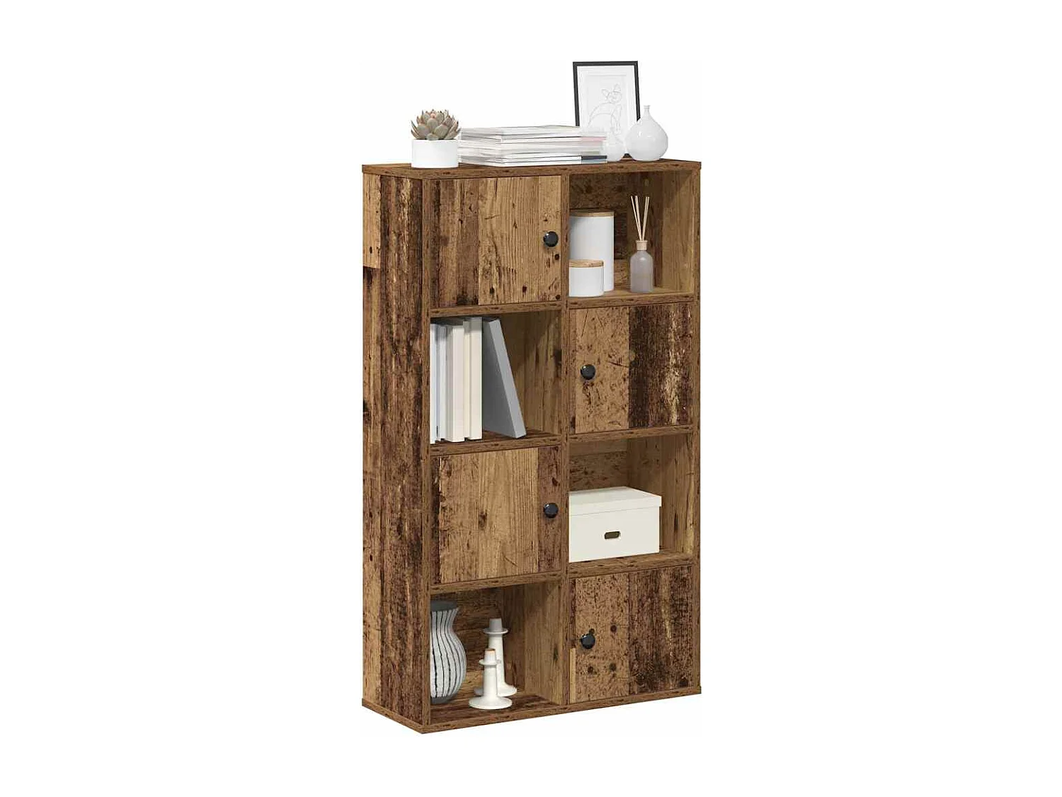 Bibliothèque | Etagère de rangement | Meuble de rangement vieux bois 60x24x101,5 cm bois d'ingénierie