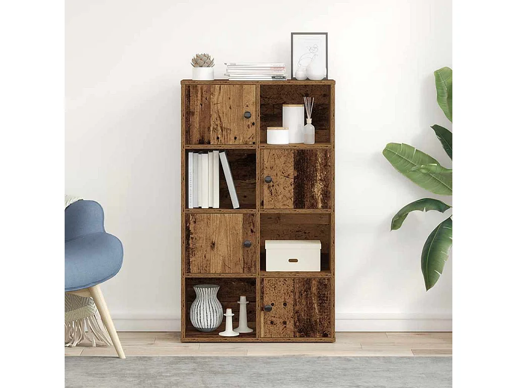 Bibliothèque | Etagère de rangement | Meuble de rangement vieux bois 60x24x101,5 cm bois d'ingénierie