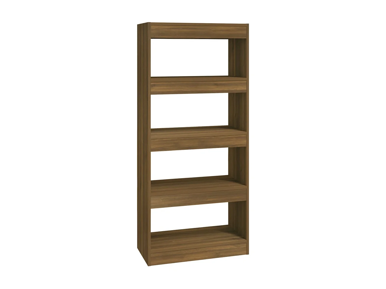 Libreria | Scaffale | Mobile di stoccaggio Divisorio Rovere Marrone 60x30x135cm Legno Multistrato