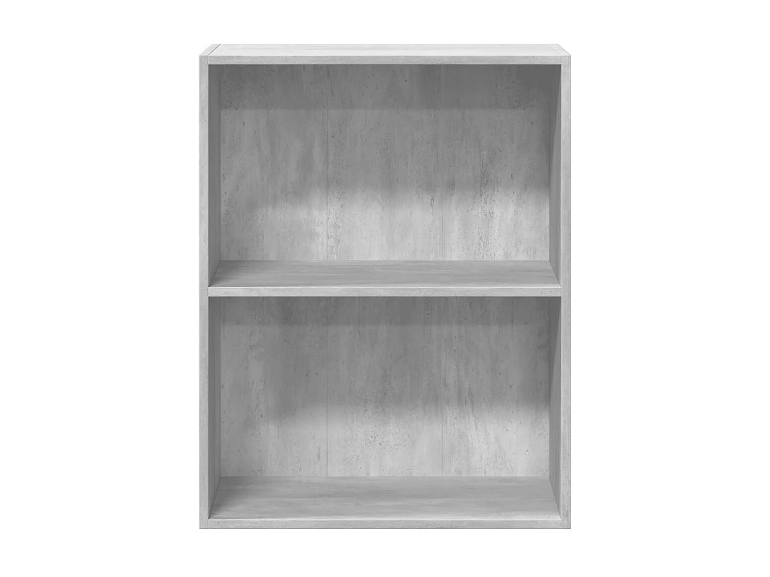 Bibliothèque | Etagère de rangement | Meuble de rangement à 2 niveaux gris béton bois d'ingénierie