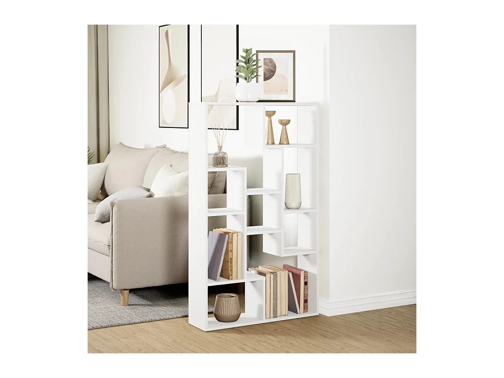 Bibliothèque | Etagère de rangement | Meuble de rangement blanc 72x20x120 cm bois d'ingénierie