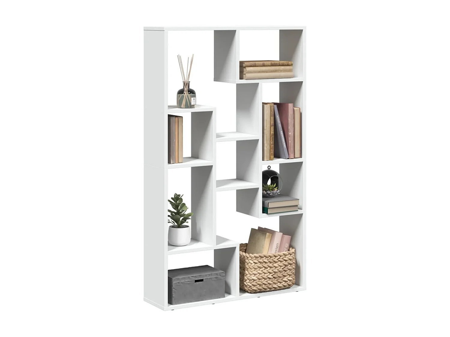Bibliothèque | Etagère de rangement | Meuble de rangement blanc 72x20x120 cm bois d'ingénierie