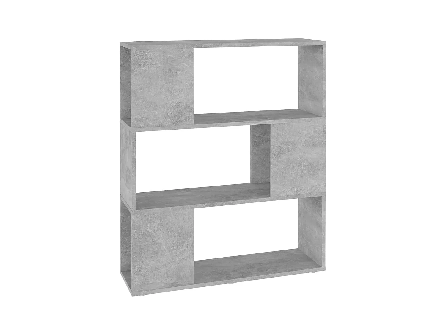 Bibliothèque | Etagère de rangement | Meuble de rangement Gris béton 80x24x94 cm