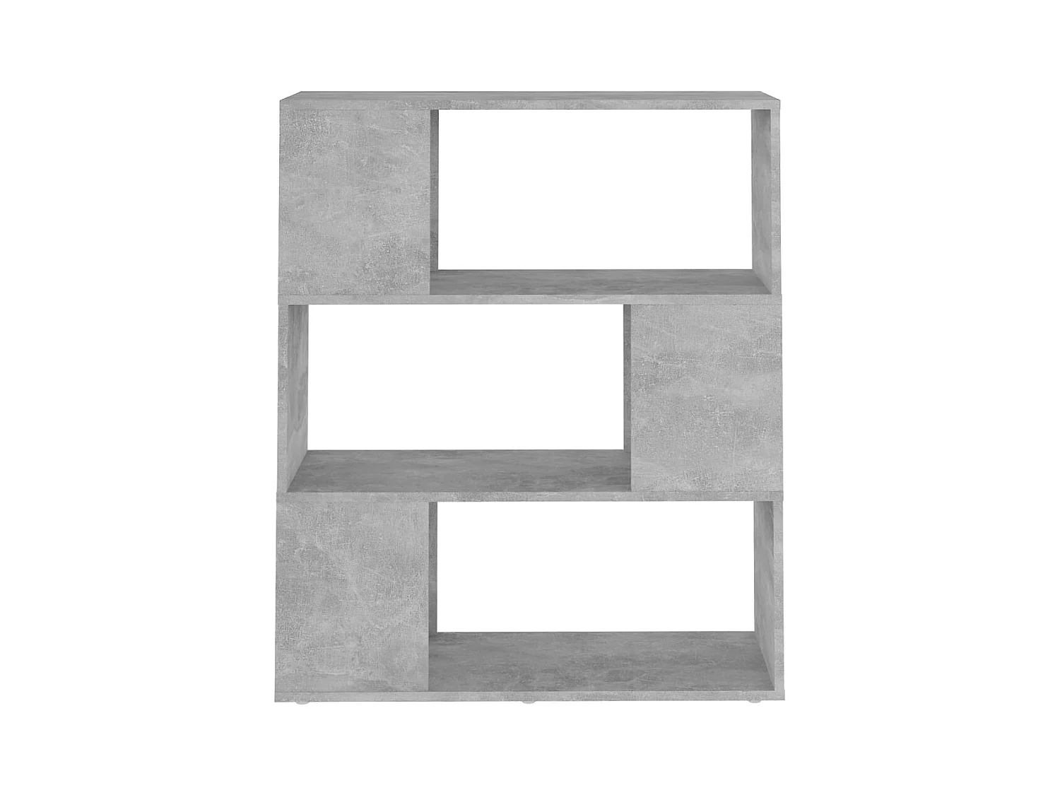 Bibliothèque | Etagère de rangement | Meuble de rangement Gris béton 80x24x94 cm