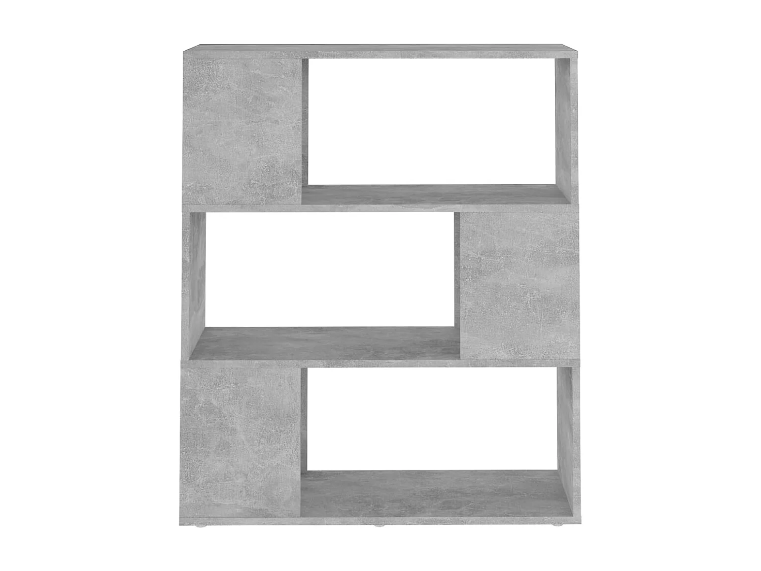 Libreria | Scaffale | Mobile di stoccaggio Divisorio Grigio Cemento 80x24x94 cm in Truciolato