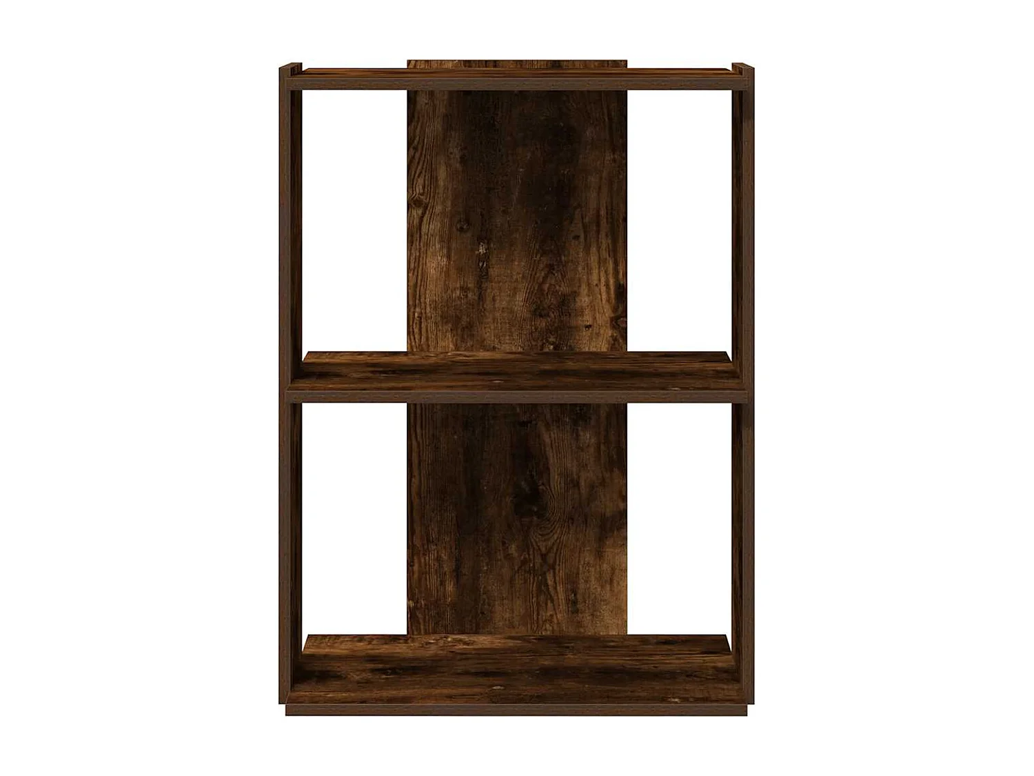 Bibliothèque | Etagère de rangement | Meuble de rangement 3 niveaux chêne fumé 60x30x80 cm bois d'ingénierie