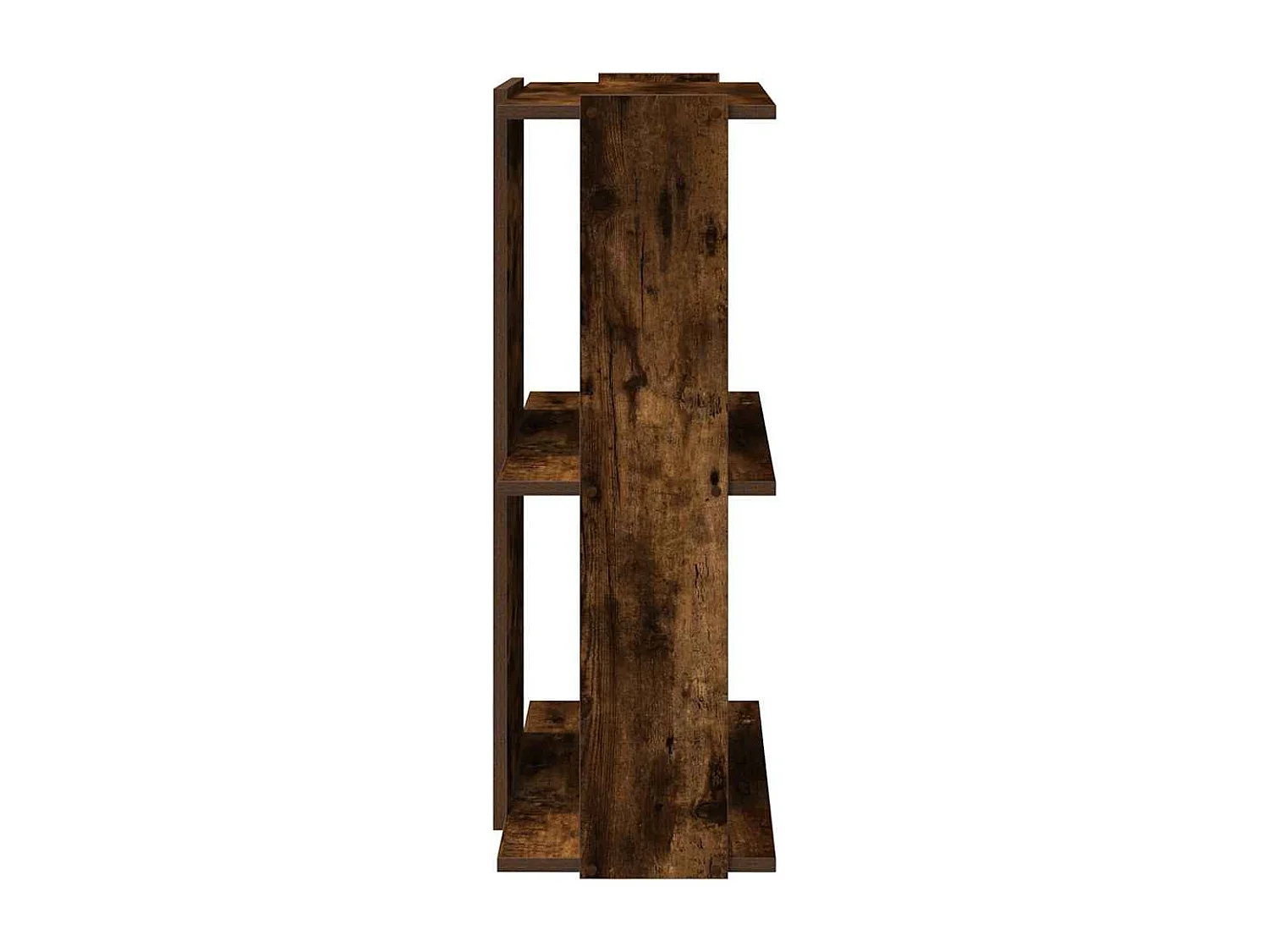 Bibliothèque | Etagère de rangement | Meuble de rangement 3 niveaux chêne fumé 60x30x80 cm bois d'ingénierie