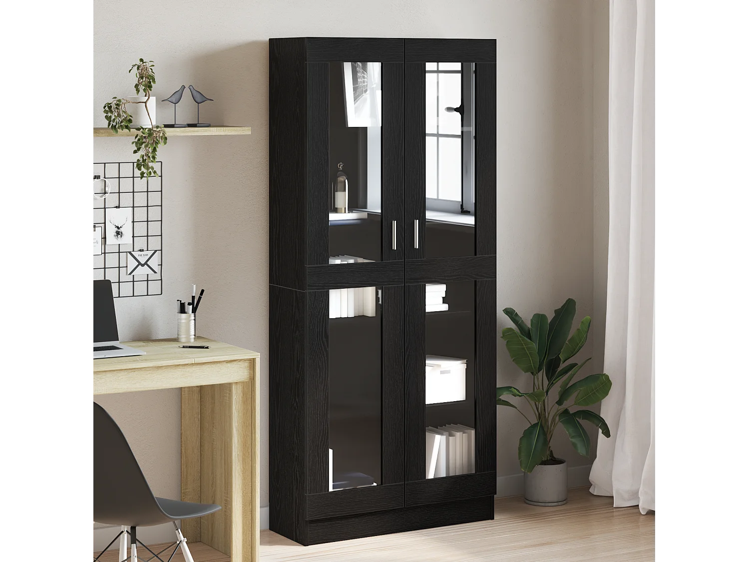 Bibliothèques | Etagère de rangement | Meuble de rangement 2 pcs Chêne Noir 82,5x30,5x185 cm Bois d'ingénierie