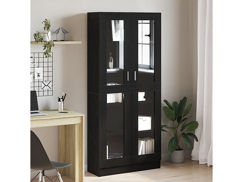 Bibliothèques | Etagère de rangement | Meuble de rangement 2 pcs Chêne Noir 82,5x30,5x185 cm Bois d'ingénierie