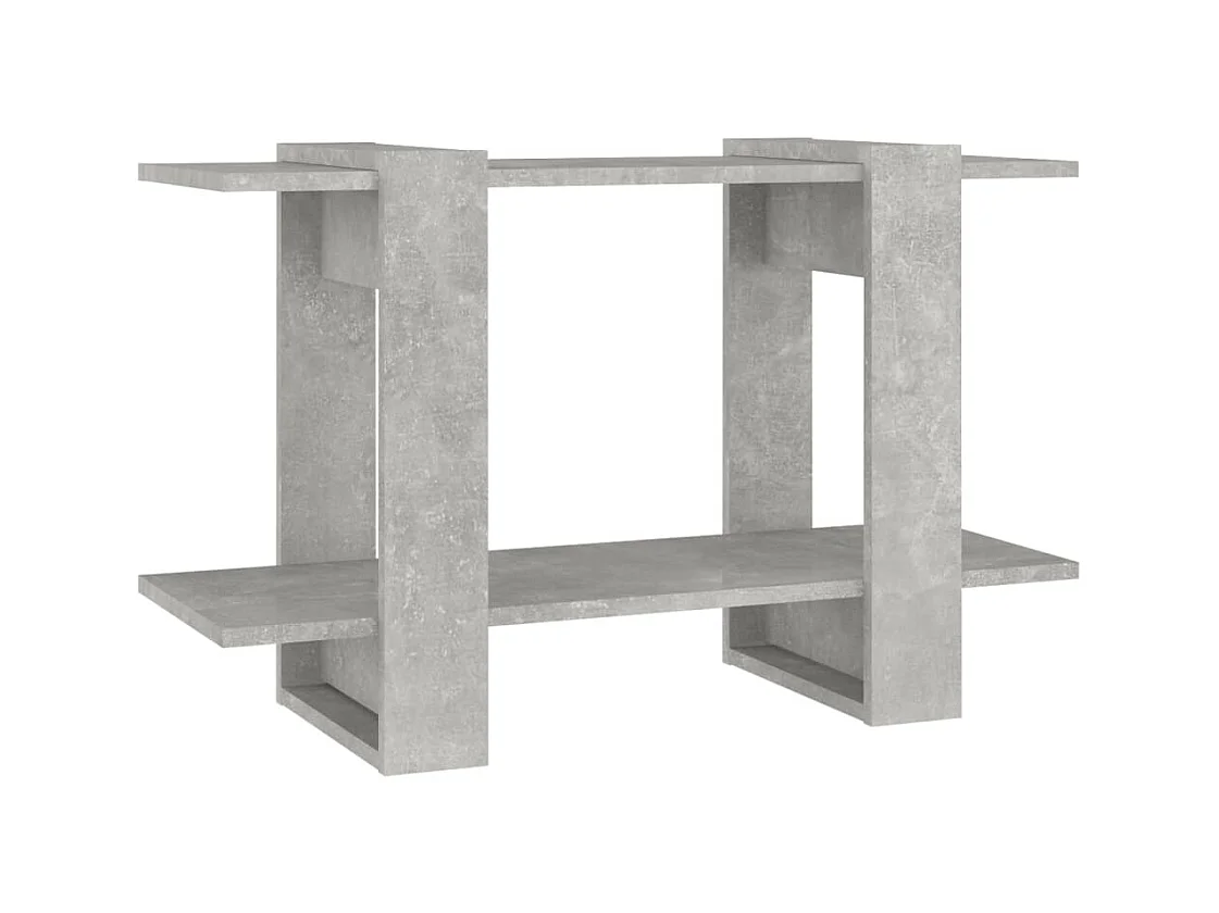 Bibliothèque | Etagère de rangement | Meuble de rangement Gris béton 80x30x51 cm