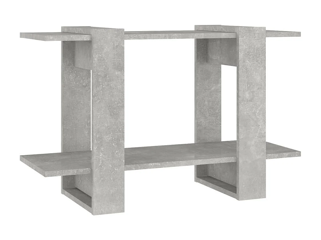 Libreria | Scaffale | Mobile di stoccaggio Divisorio Grigio Cemento 80x30x51 cm