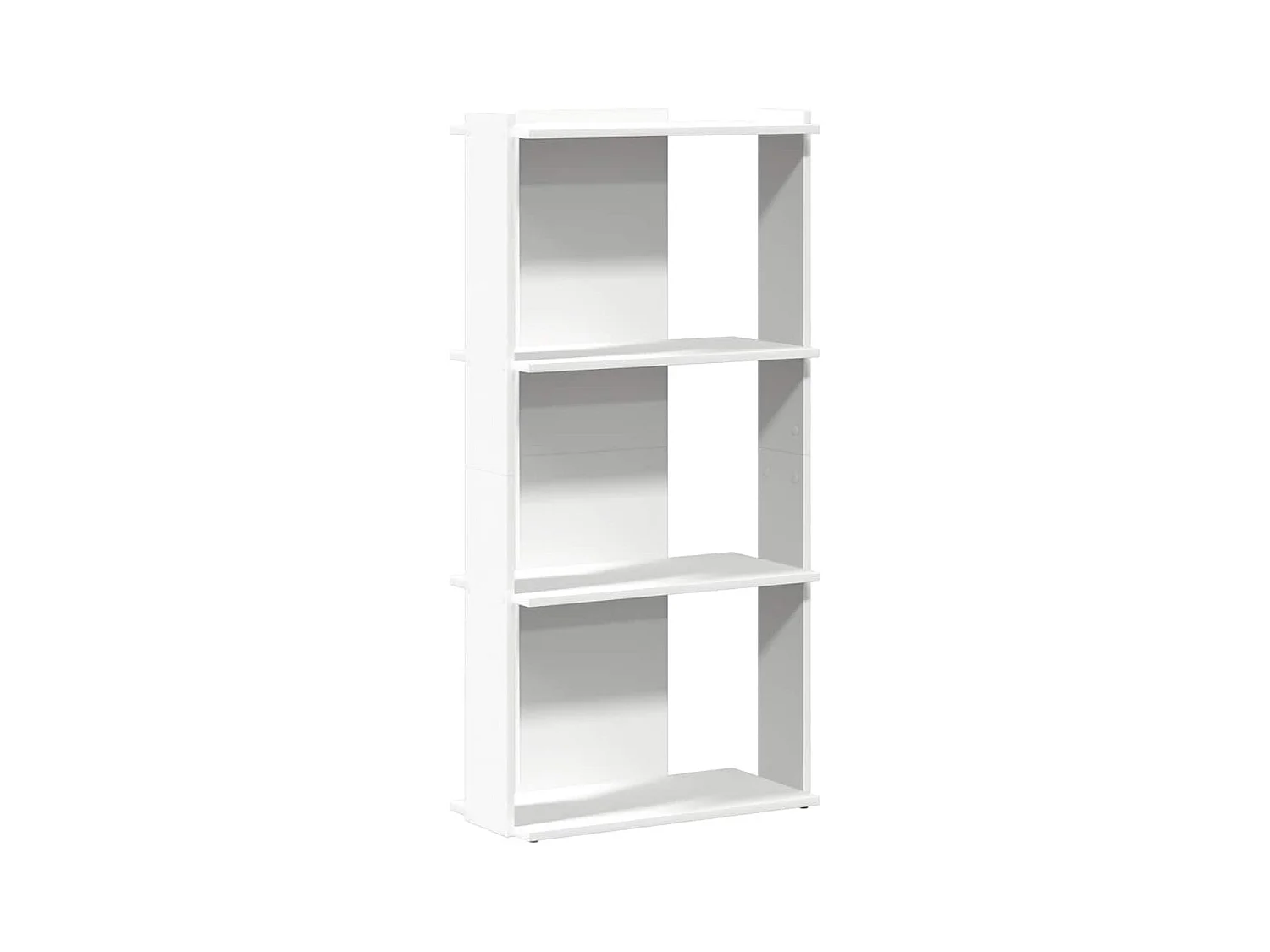 Bibliothèque | Etagère de rangement | Meuble de rangement à 3 niveaux blanc 60x30x120 cm bois d'ingénierie