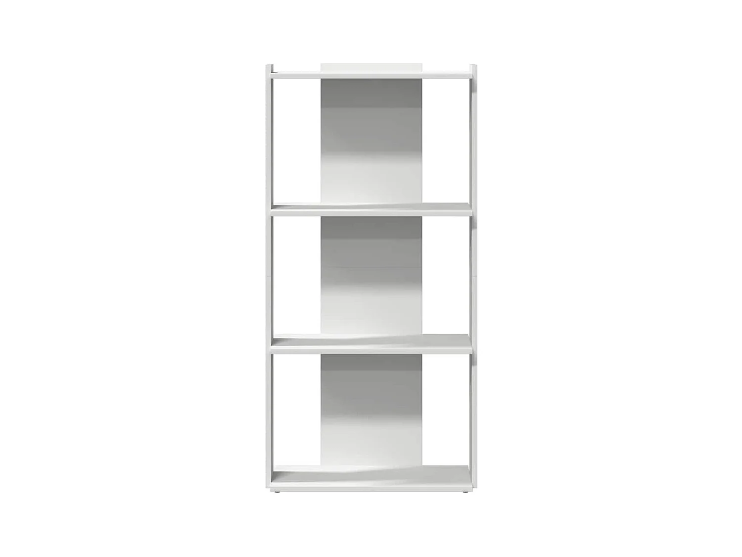 Bibliothèque | Etagère de rangement | Meuble de rangement à 3 niveaux blanc 60x30x120 cm bois d'ingénierie
