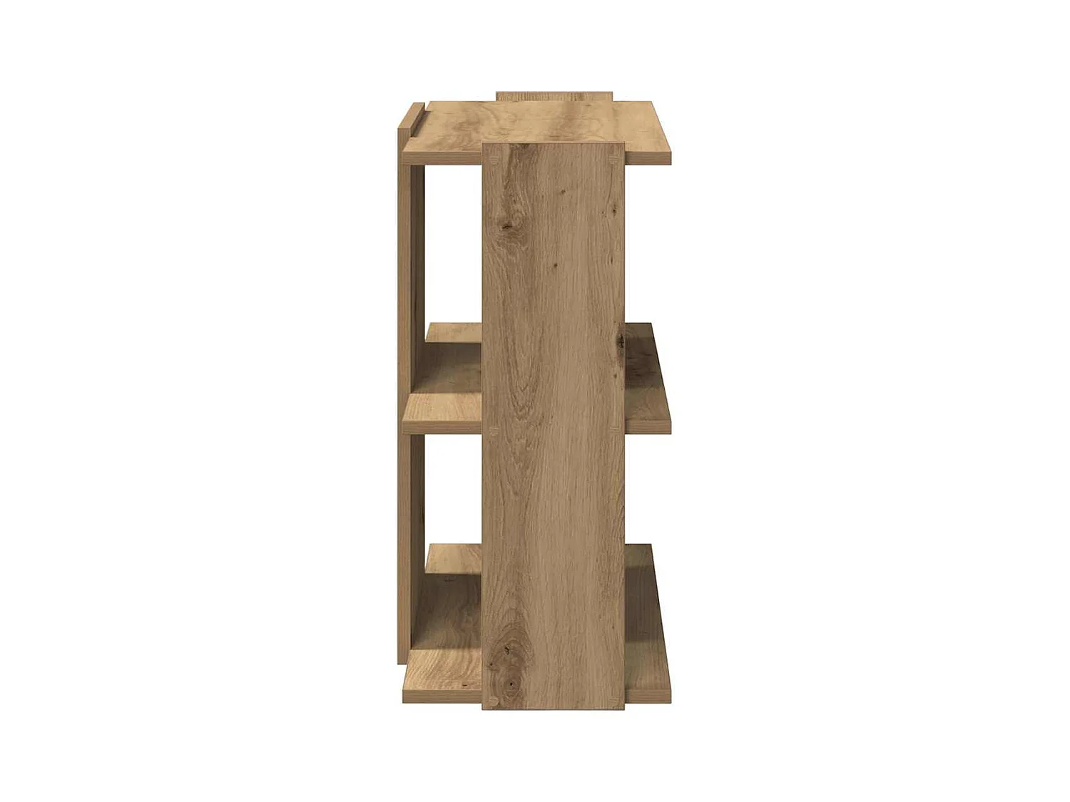 Bibliothèque | Etagère de rangement | Meuble de rangement à 3 niveaux chêne artisanal 60x30x60 cm