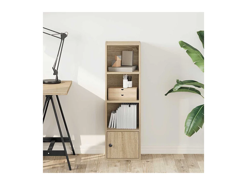 Bibliothèque | Etagère de rangement | Meuble de rangement chêne sonoma 31x24x102 cm bois d'ingénierie