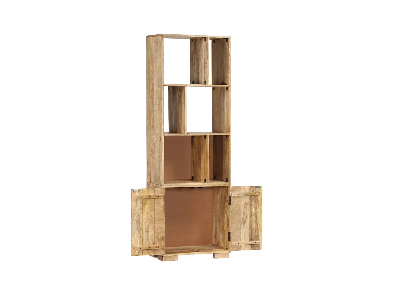 Bibliothèque | Etagère de rangement | Meuble de rangement 60x35x180 cm Bois de manguier solide