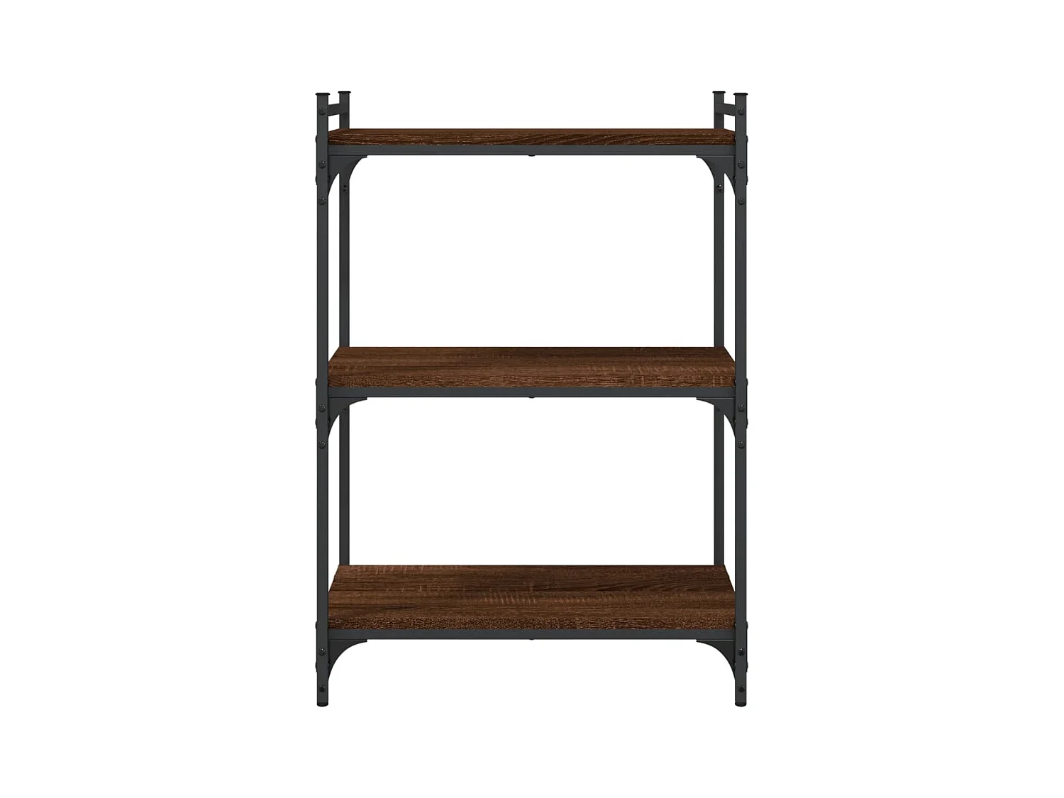 Bibliothèque | Etagère de rangement | Meuble de rangement 3 niveaux chêne brun 60x30x86 cm bois d'ingénierie