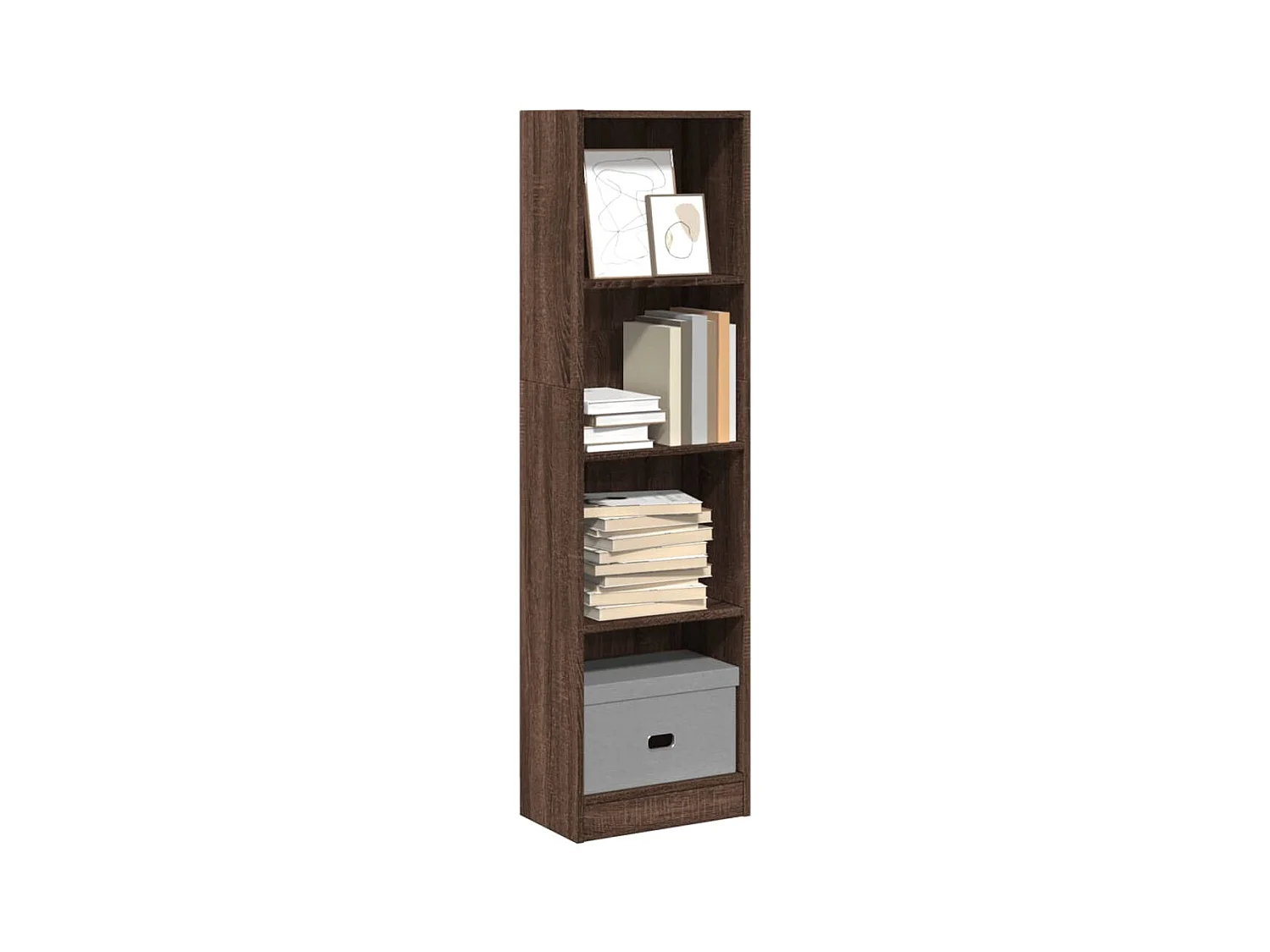 Bibliothèque | Etagère de rangement | Meuble de rangement chêne marron 40x24x143 cm bois d'ingénierie