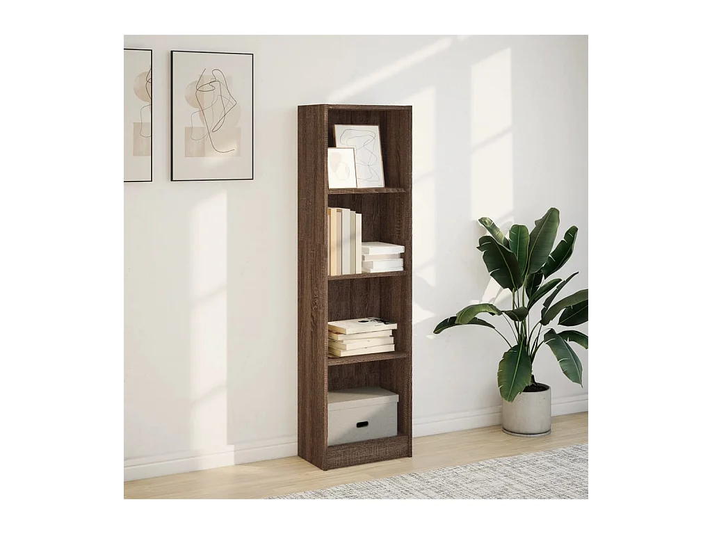 Bibliothèque | Etagère de rangement | Meuble de rangement chêne marron 40x24x143 cm bois d'ingénierie
