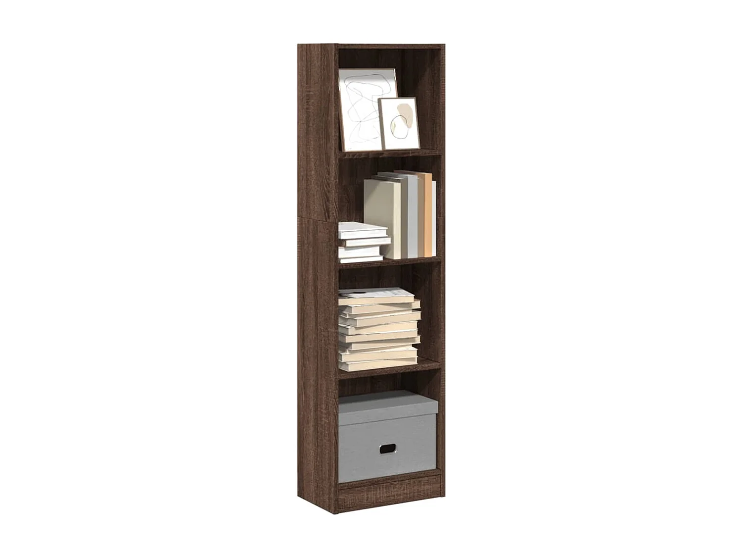 Libreria | Scaffale | Mobile di stoccaggio Rovere Marrone 40x24x143 cm in Legno Multistrato