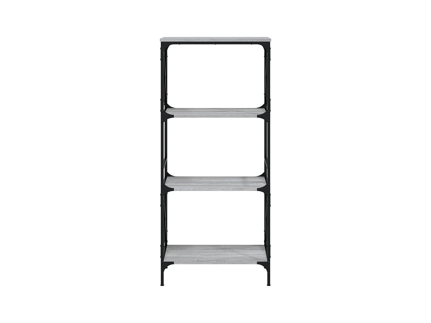 Bibliothèque | Etagère de rangement | Meuble de rangement à 4 niveaux sonoma gris 59x35x132 cm