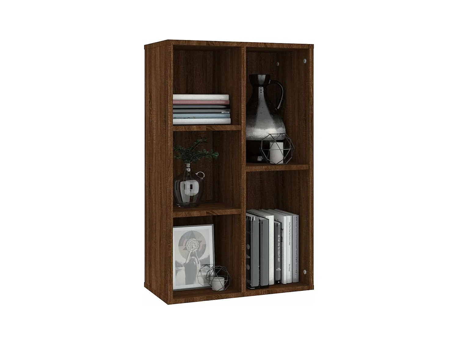 Libreria | Scaffale | Mobile di stoccaggio Credenza Rovere Marrone 50x25x80 cm Legno Multistrato