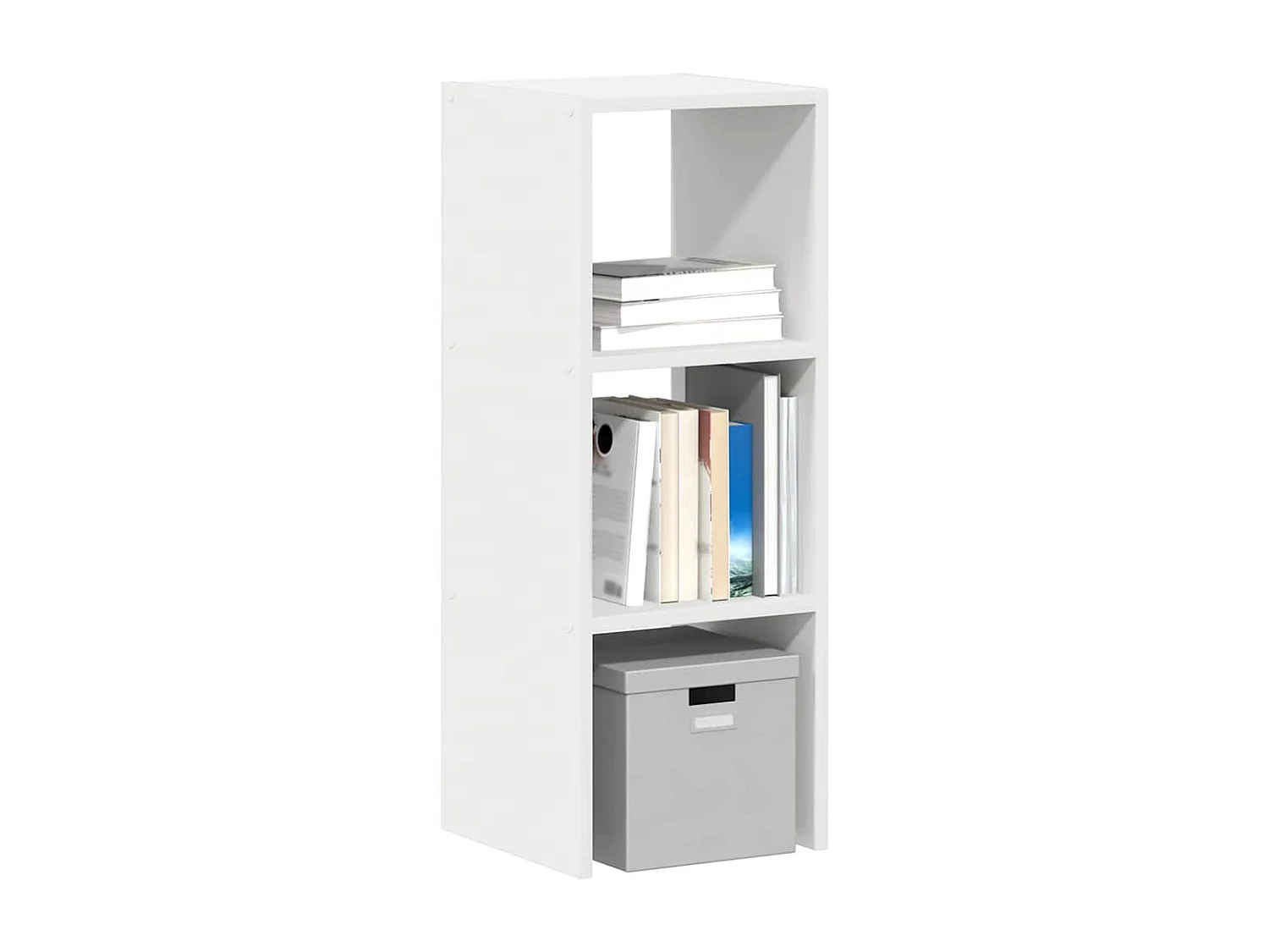 Bibliothèque | Etagère de rangement | Meuble de rangement empilable blanc 30x30x80 cm bois d'ingénierie