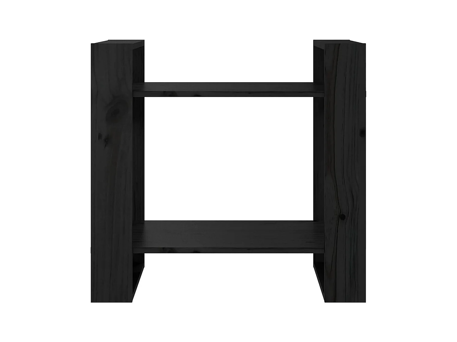 Bibliothèque | Etagère de rangement | Meuble de rangement Noir 60x35x57 cm Pin massif